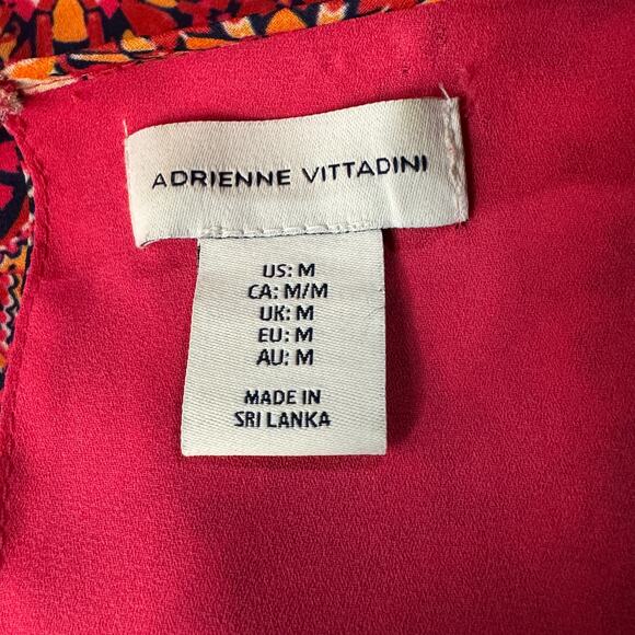 Adrienne Vittadini Medium Top Sleeveless Abstract Lined Keyhole Round Neck Multi - Picture 8 of 9